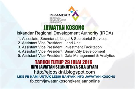 Irda stands for iskandar regional development authority. Job vacancies at Iskandar Regional Development Authority ...