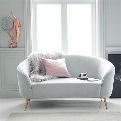 Whether you're outfitting a bedroom or living room, these furniture ideas are perfect for small apartments or spaces. Curved Loveseat | Small couch in bedroom, Bedroom couch ...