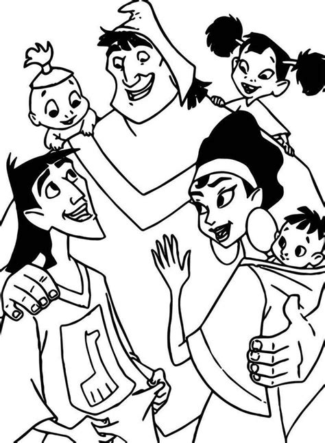 Download and print amazing emperor's new groove coloring pages for free. The Emperor New Groove Disney Family Coloring Pages. di 2020