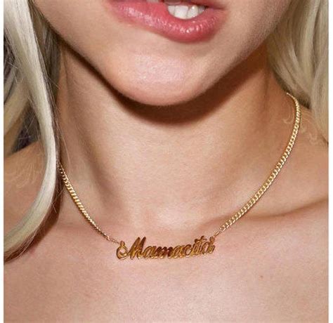 Name Necklace - Mamacita - Latina - Feminist - Gold ...