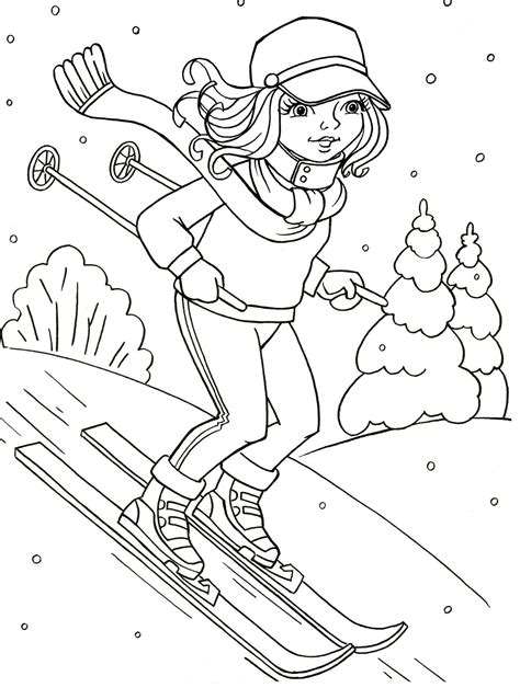 Here's another 2019 winter olympics coloring sheet, featuring the official logo. Winter sports coloring pages to download and print for free