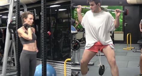 Start by picking two biceps exercises, one that you can do for 10 reps at a moderate pace (1:1 tempo), and one that you can do for 20 fast reps fast (your form might slip a bit here, but that's okay). Crazy exercises at gym - PRANK - Canvids