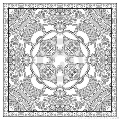 Free printable adult coloring pages. Unique Coloring Book Square Page For Adults Stock Vector ...