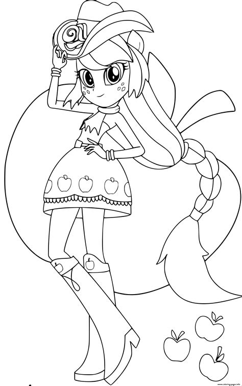 Printable applejack crystal empire my little pony coloring page. My Little Pony Equestria Girls Applejack Printables ...