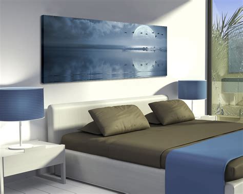 Struttura in melamina ad alta resistenza di colore bianco con guide metalliche. VOLO DI GABBIANI SUL MARE - Natura - Stampa su tela