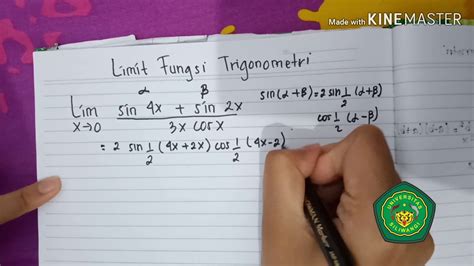 Limit merupakan sebuah konsep matematika dimana sesuatu dikatakan hampir atau mendekati nilai suatu bilangan tertentu. Limit fungsi trigonometri (pembahasan soal) - YouTube