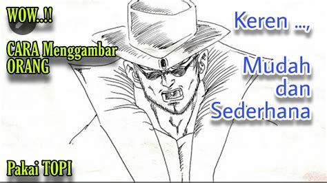 Saat menjalani proses penerimaan karyawan baru di suatu perusahaan, anda. How To Draw Man With Hat || CARA menggambar Orang pakai ...