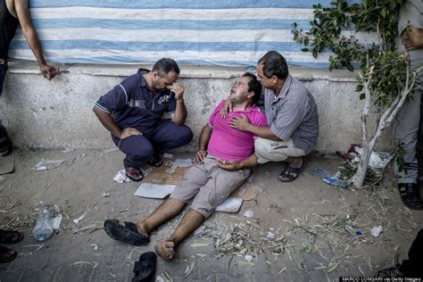 The gaza health ministry said nine palestinians, including three children, died. Graphic Photos From The Gaza Strip Show Destruction And ...