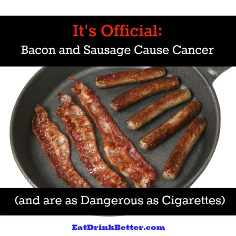 I know a bit about that, as a crab that grew up with two crab parents! It's Official: Bacon and Sausage Cause Cancer (and are as ...
