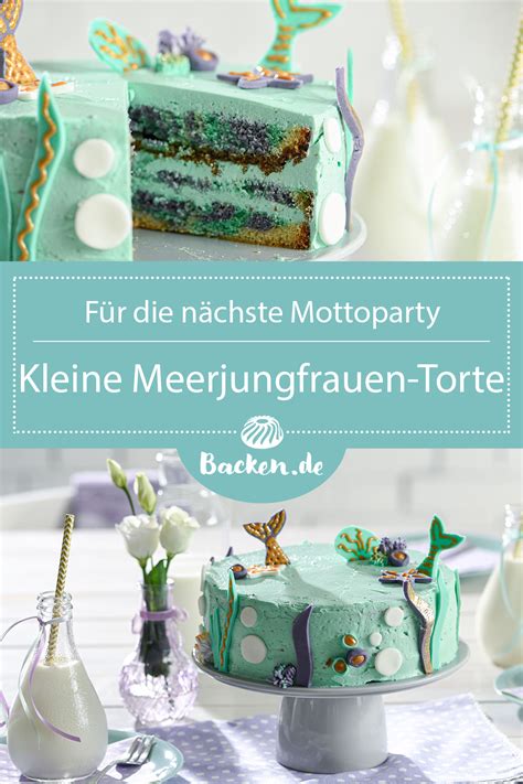 Wer hätte gedacht, dass es unter wasser so lecker zugeht? Kleine Meerjungfrauen-Torte | Rezept in 2020 | Torte ohne ...