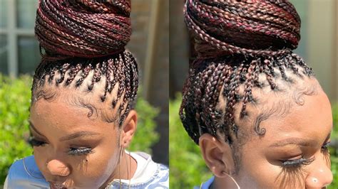 Anyone with any texture can have box braids as long as their hair is long enough to create a braid. Knotless Box Braids - YouTube