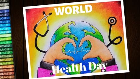 World music day international days global issues. How to draw World Health day poster for beginners - step ...