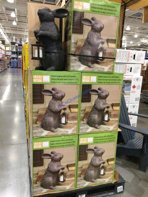 Garden rabbit statue with solar lantern solarstatues 5 out of 5 stars (267) $ 68.80 free shipping add to favorites concrete rabbit statue, cute cement bunny garden figure, concrete garden statue, garden decor, cute rabbit stonewerksstatuary 5 out of 5 stars (631. Costco-1500182-Rabbit-Statue-with-Lantern-LED-Candle-all ...