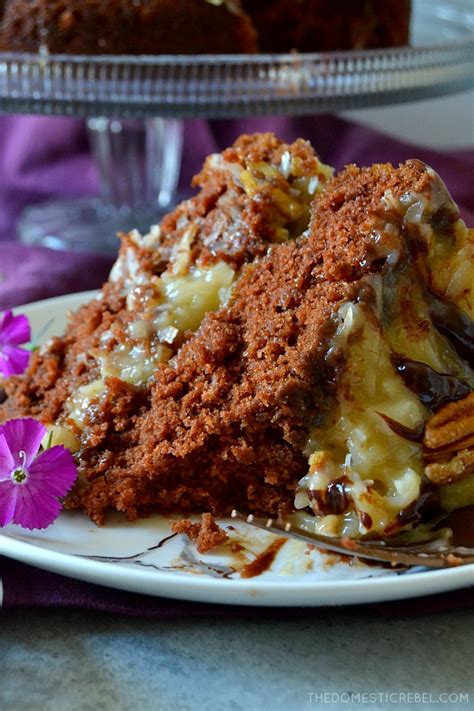 Today's recipe is a tribute to my grandpa, who passed away at the age of 80. Amazing German Chocolate Cake | The Domestic Rebel