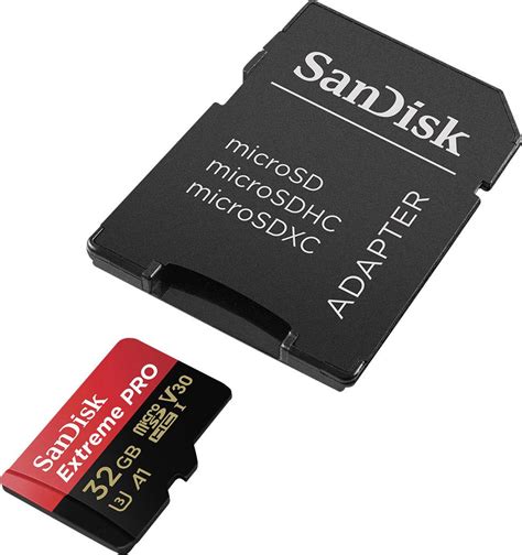 Карта памяти sandisk extreme microsdxc class 10 uhs class 3 v30 a2 160mb/s 64gb + sd adapter. SanDisk Extreme® Pro microSDHC card 32 GB Class 10, UHS-I ...