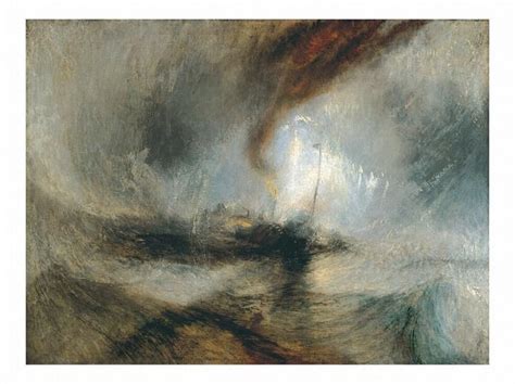 Turner painted many pictures exploring the extreme weather at sea. Snow Storm Steam Boat Off A Harbours Mouth by Joseph ...