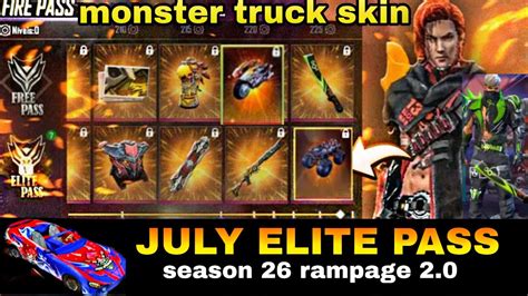 Royal passes, outfits, characters, bundles, and emote. JULY ELITE PASS SEASON 26 FULL DETAILS RAMPAGE 2.0 ELITE ...