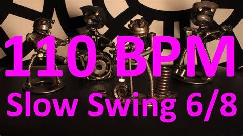 If you just need to do a quick check online, song bpm finds the bpm of a track with just the title and rather than downloading an entirely new music player, song bpm just does one thing and does it well. 110 BPM - Slow Swing - 6/8 Drum Track - Metronome - Drum Beat - YouTube