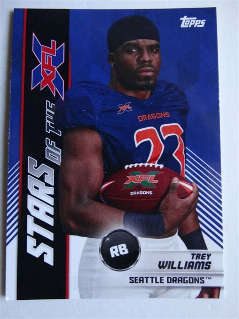 Check spelling or type a new query. 2020 Topps XFL #17 Trey Williams Seattle Dragons Stars of the XFL Football Card #SeattleDragons ...