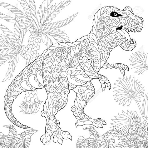 Color the ferocious velociraptor, like in the jurassic park movies. Dinosaur Adult Coloring Pages - Workberdubeat Coloring