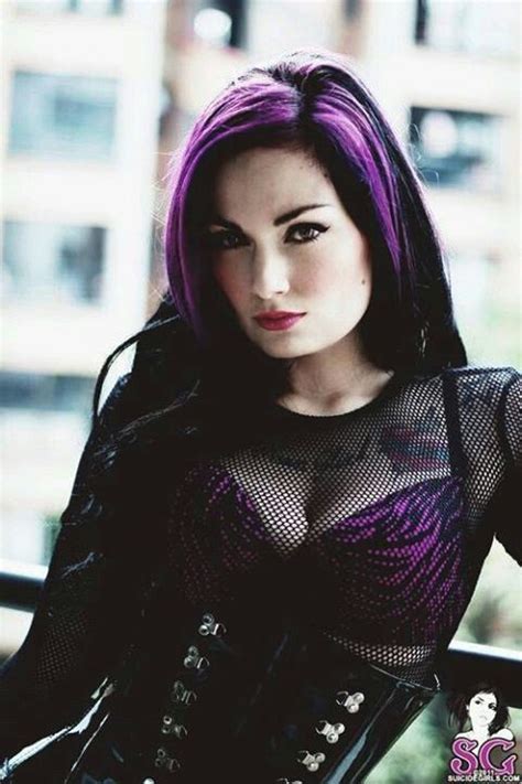 Check out our goth black hair selection for the very best in unique or custom, handmade pieces from our shops. mInd & soUl: #Goth girl with purple and black hair ...