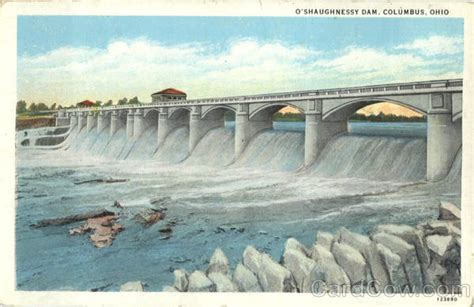 O'shaughnessy dam is a curved gravity dam, fresh water dam and concrete dam that was completed in 1923. O'Shaughnessy Dam Columbus, OH