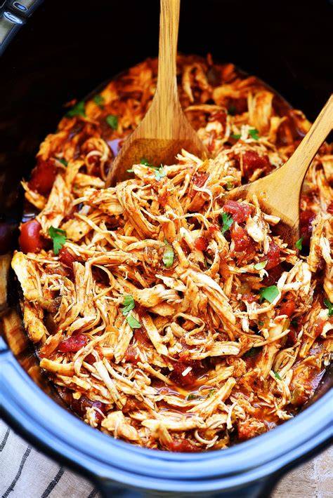 The chicken was frozen when i put it in the pot. Slow Cooker Mexican Shredded Chicken | Slow cooker ...