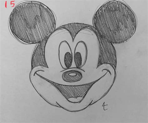 Sketch lightly at first so that it's easy to erase if you make a mistake. How to Draw Mickey Mouse : 15 Steps - Instructables