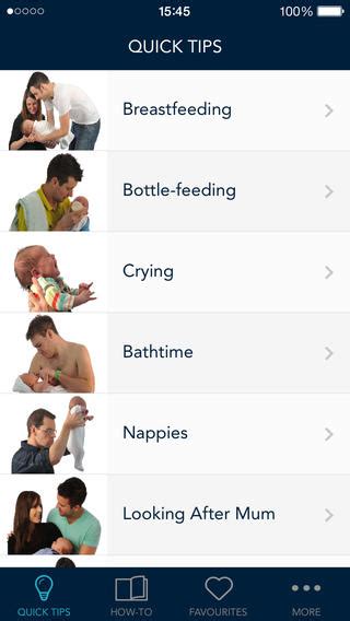 This app provides over 250 tips for dads on things they should or should never do with a new baby. 5 Awesome Pregnancy Guide Apps for Dads