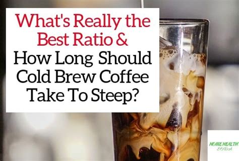 Cold brew, on the other hand, should steep overnight (about 12 hours). What Really is the Best Ratio to Make Cold Brew Coffee and ...