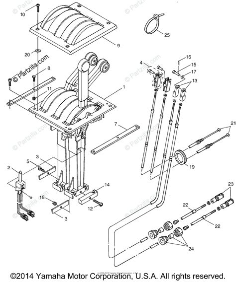 Yamaha 285pe inboard motor catalog electric cables. Yamaha Boat 2005 OEM Parts Diagram for REMOTE CONTROL ...