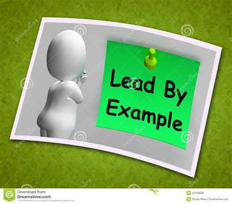Lead By Example Photo Means Mentor And Inspire Stock Illustration ...