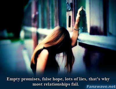 A promise that is devoid of worth or meaning, one that cannot or was never intended to be carried out. Empty Promises Quotes. QuotesGram