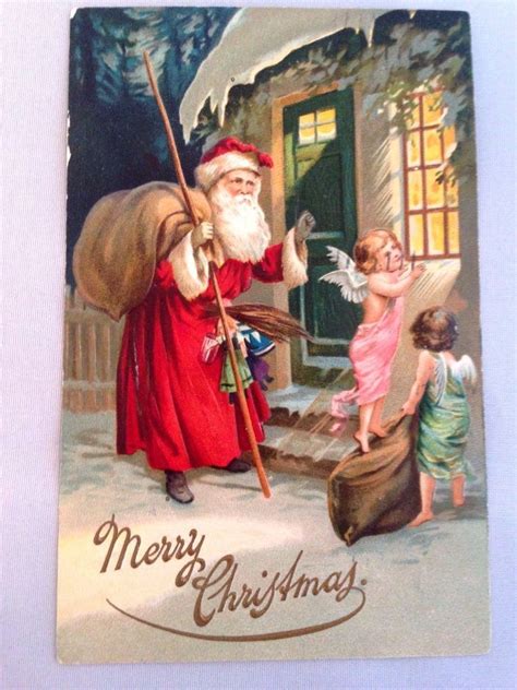 Our printable and ecard christmas cards make card sending an affordable tradition. ANTIQUE EMBOSSED GERMAN CHRISTMAS POSTCARD SANTA CLAUS ...