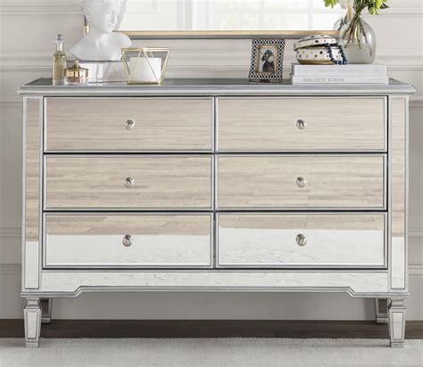 Get discount dresser mirrors to perfectly suit your bedroom! Orpha 6 Drawer Double Dresser | Mirrored bedroom furniture ...