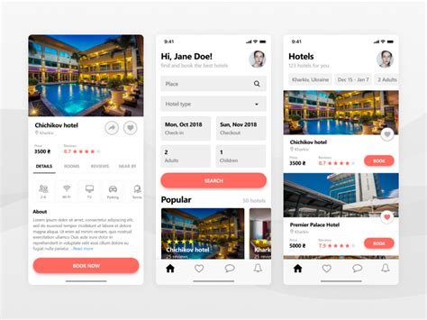 These apps often contain powerful search engine and a large number of search options and filters. Hotel Booking App | Hotel booking app, Hotel app, Mobile ...