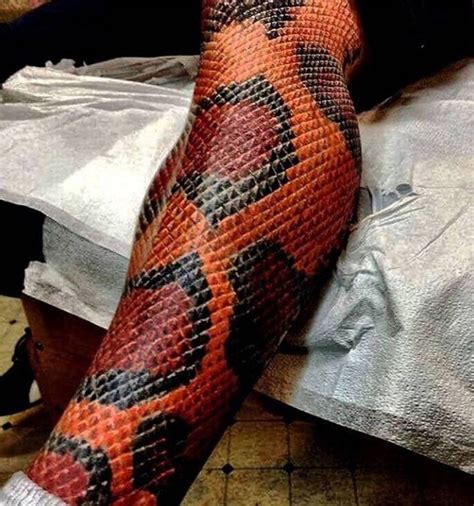 I'm just compelled that snake tattoo meanings. Amazing Snake Skin Tattoo | Biomechanical tattoo, Leg ...