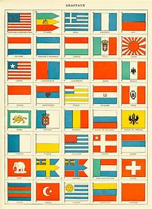 Flags Of The World Poster World Flag Chart Nation Flags Etsy