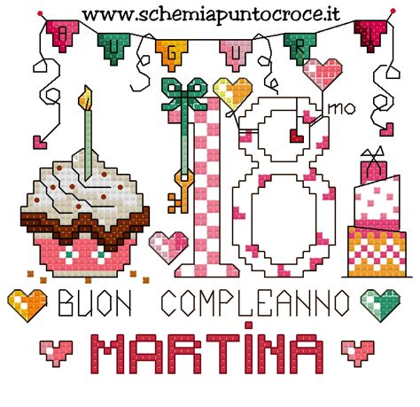 Maybe you would like to learn more about one of these? Happy 1th Birthday cross stitch pattern free | Schemi ...