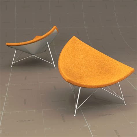 Coconut lounge chair designed by george nelson for herman miller in 1955. Nelson Coconut Chair 3D Model - FormFonts 3D Models & Textures