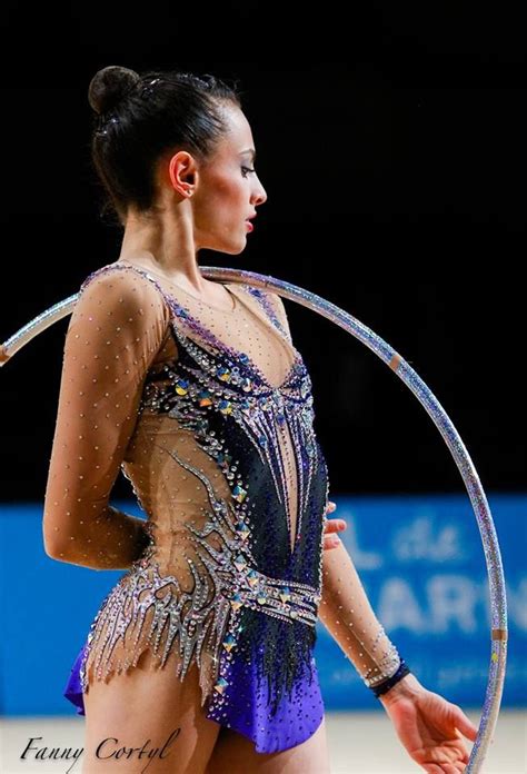 Throw (split jump with backbend), catch without hands, out of field of vision. Linoy Ashram (Israel), Grand Prix (Thiais) 2016 | Rhythmic ...