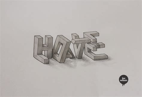 There are many ways to make 3d letters, all you have to do is follow this tutorial and you'll be making your own very soon. Lex Wilson - Two-Faced Type