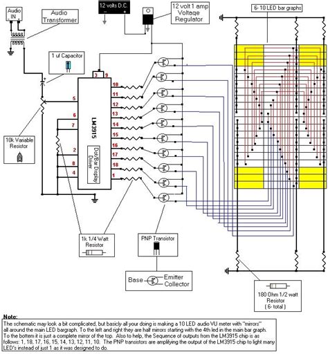 The led vu meter was the height of late 80s boombox technology. bjt - What are these transistors doing and how are they working in this VU Meter? - Electrical ...