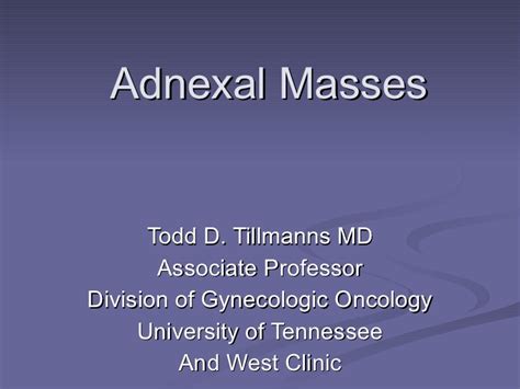 Adnexal Masses