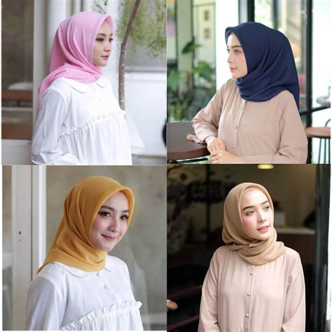 Kerudung instan yang simple dan tetap terlihat syar'i kualitas jahitan rapi!! PROMO HIJAB JILBAB SEGI EMPAT BELLA SQUARE LAUDYA SQUARE ...