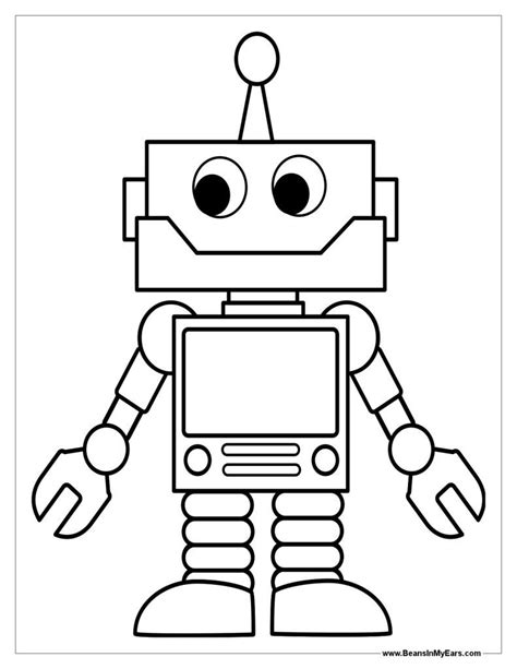 This robot on the beach coloring page will teach you that even robots need a day off. Cute Robot Guy Coloring Page - Free Printable Coloring ...