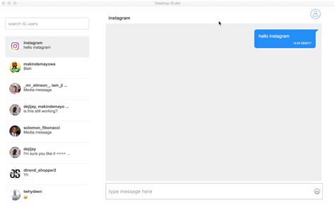 A desktop application for instagram direct messages. IGdm - Instagram Direct Messages on Desktop