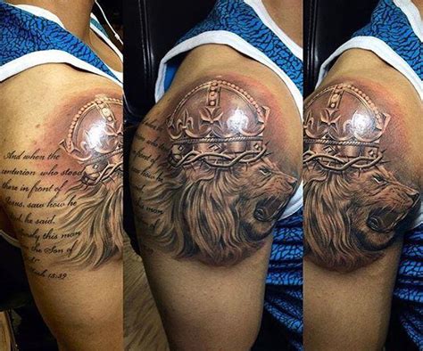 Fully sterile / licensed facility with a full. Crown of Thorns Lion by Ricky Clipz: TattooNOW