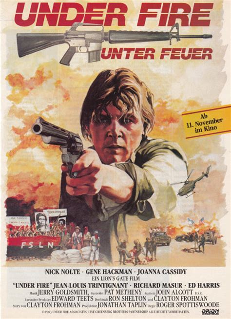 Feuer unter deck (1979) comedy/drama from herrmann zschoche starring manfred krug, renate krößner and boleslaw płotnicki. Filmplakat: Unter Feuer (1983) - Plakat 1 von 2 ...