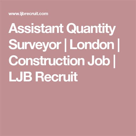 Search new assistant quantity surveyor jobs find your next job and see who is recruiting and apply directly on jobrapido.com. Assistant Quantity Surveyor | London | Construction Job ...